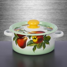 Кастрюля, 2 л, пластмассовая ручка, тонирование МИКС