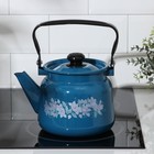 Чайник, 2,3 л, эмалированная крышка, индукция, цвет синий - фото 4568778