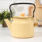 Чайник эмалированный, 2,3 л, цвет палевый - Фото 1