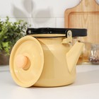 Чайник эмалированный, 2,3 л, цвет палевый - Фото 2