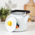 Чайник эмалированный сферический «Эквадор», 3.5 л, цвет белый - Фото 2