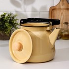 Чайник эмалированный, 3.5 л, без деколи, цвет бежевый - Фото 2