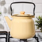 Чайник эмалированный, 3.5 л, без деколи, цвет бежевый - Фото 5