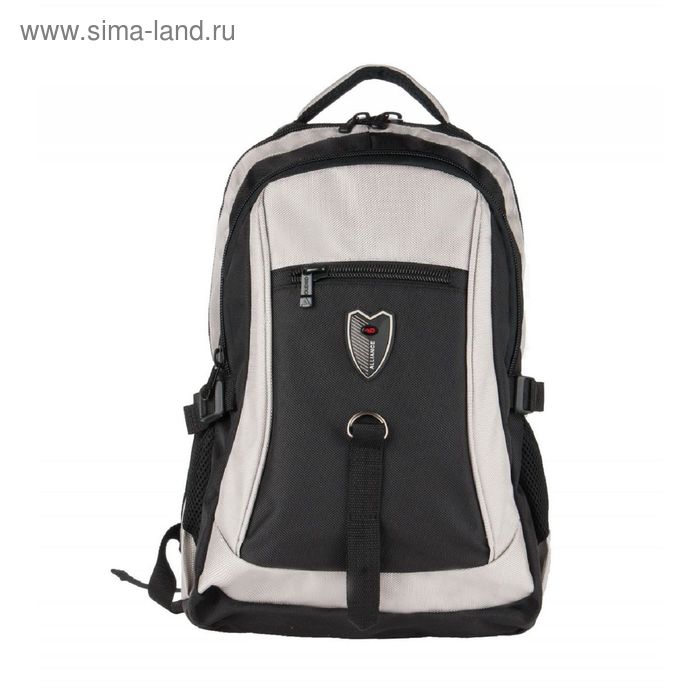Рюкзак, 30х22х45,5 см, отделение на молнии, 2 кармана, цвет чёрно-серый - Фото 1