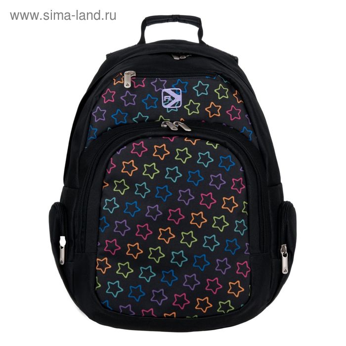 Рюкзак, 32х45х15 см, отделение на молнии, 2 кармана, разноцветный - Фото 1