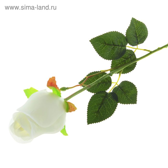 Цветы искусственные "Роза" белая 8*4*55 см - Фото 1