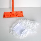 Швабра для мытья пола плоская Доляна, насадка из микрофибры 30×13 см, телескопическая ручка 82-129 см, цвет МИКС - Фото 3