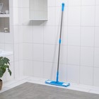 Швабра для мытья пола плоская Доляна, насадка из микрофибры 42×12 см, телескопическая ручка 92-181 см - Фото 1