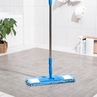 Швабра для мытья пола плоская Доляна, насадка из микрофибры 42×12 см, телескопическая ручка 92-181 см - Фото 3