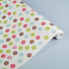 Бумага упаковочная крафт "Цветные круги", 0.7 x 10 м - Фото 1