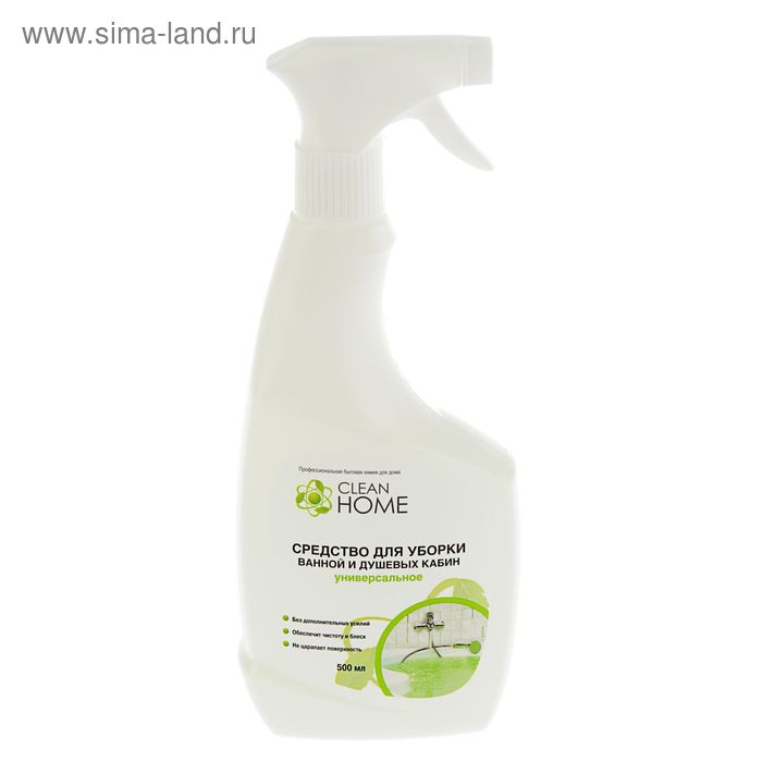 Средство для уборки ванной и душевых кабин Clean Home, 500 мл - Фото 1