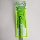 Швабра для мытья пола плоская Доляна, насадка из микрофибры 42×12 см, телескопическая стальная ручка 92-122 см, цвет МИКС - Фото 5