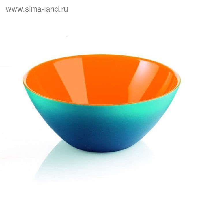 Салатница Guzzini My Fusion, d=20 см, цвет голубой, оранжевый - Фото 1