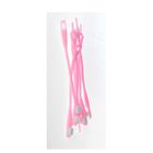Набор шнурков для обуви, силиконовые, на застёжке, 6 мм, 12 см, 6 шт, цвет розовый - Фото 5
