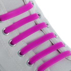 Набор шнурков для обуви, 6 шт, силиконовые, плоские, 13 мм, 9 см, цвет фиолетовый - Фото 3