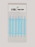 Шнурки для обуви, 6 шт., силиконовые, плоские, светящиеся в темноте, 13 мм, 9 см, голубые - Фото 4