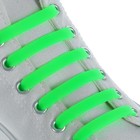 Набор шнурков для обуви, 6 шт, силиконовые, плоские, 13 мм, 9 см, цвет салатовый неоновый - Фото 3