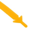 Набор шнурков для обуви, 6 шт, силиконовые, плоские, 13 мм, 9 см, цвет оранжевый неоновый - Фото 4