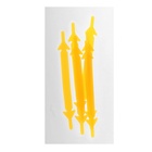 Набор шнурков для обуви, 6 шт, силиконовые, плоские, 13 мм, 9 см, цвет оранжевый неоновый - Фото 6