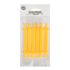 Набор шнурков для обуви, 6 шт, силиконовые, плоские, 13 мм, 9 см, цвет оранжевый неоновый - Фото 5