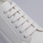 Набор шнурков для обуви, 6 шт, силиконовые, плоские, 13 мм, 9 см, цвет белый - Фото 2