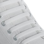 Набор шнурков для обуви, 6 шт, силиконовые, плоские, 13 мм, 9 см, цвет белый - Фото 3