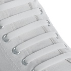 Шнурки для обуви, 6 шт., силиконовые, плоские, 13 мм, 9 см, белые - Фото 3