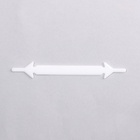 Шнурки для обуви, 6 шт., силиконовые, плоские, 13 мм, 9 см, белые - Фото 4