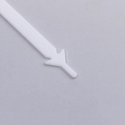 Шнурки для обуви, 6 шт., силиконовые, плоские, 13 мм, 9 см, белые - Фото 5