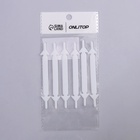 Шнурки для обуви, 6 шт., силиконовые, плоские, 13 мм, 9 см, белые - Фото 6