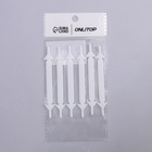 Шнурки для обуви, 6 шт., силиконовые, плоские, 13 мм, 9 см, белые - Фото 7