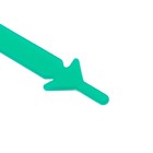 Набор шнурков для обуви, 6 шт, силиконовые, плоские, 13 мм, 9 см, цвет зелёный - Фото 3