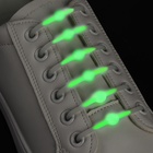 Набор шнурков для обуви «Шар», 6 шт, силиконовые, круглые, светящиеся в темноте, d = 15 мм, 6,5 см, цвет белый/зелёный неоновый - фото 10738745