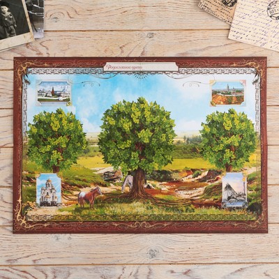 Родословная книга в шкатулке «Древо жизни», 56 листов, 20×26 см