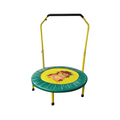 Складной мини-батут Perfetto Sport с ручкой, d=92 см, цвет зелёный