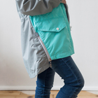 Куртка для девочки "ЕВА", рост 128 см (64), цвет небесный/серый В10017-10 - Фото 4