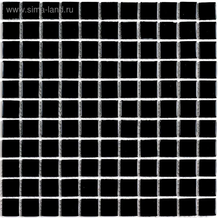 Мозаика стеклянная Bonaparte, Black glass 300х300х4 мм - Фото 1