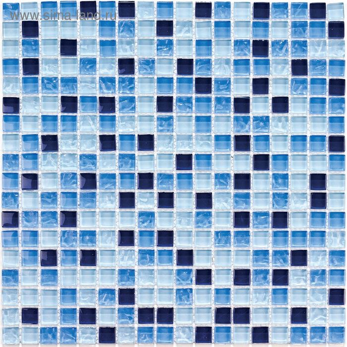 Мозаика стеклянная Bonaparte, Bluе Drops 300х300х8 мм - Фото 1