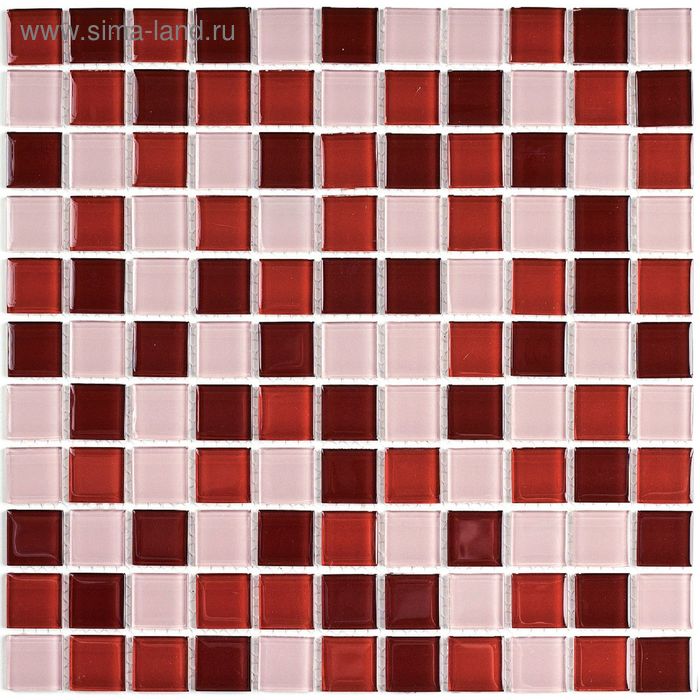 Мозаика стеклянная Bonaparte, Brown mix 300х300х4 мм - Фото 1