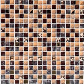 Мозаика стеклянная Bonaparte, Crystal Brown 300х300х8 мм