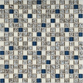 

Мозаика стеклянная с камнем Bonaparte, Dreams Blue 300х300х8 мм