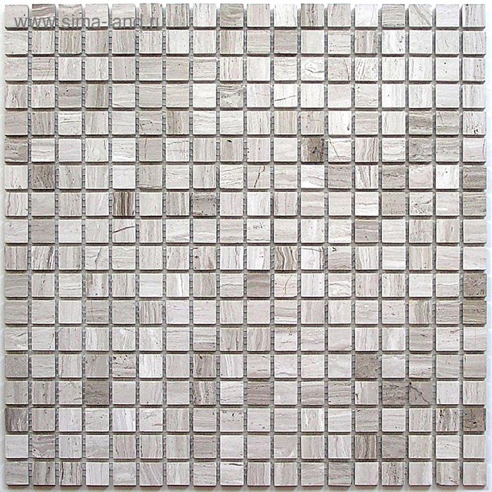 Мозаика стеклянная с камнем Bonaparte, Dunes-15 slim POL 305х305х4 мм - Фото 1