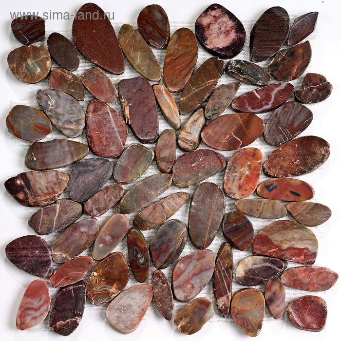 Мозаика из натурального камня Bonaparte, Flat Red jack 305х305х9 мм - Фото 1