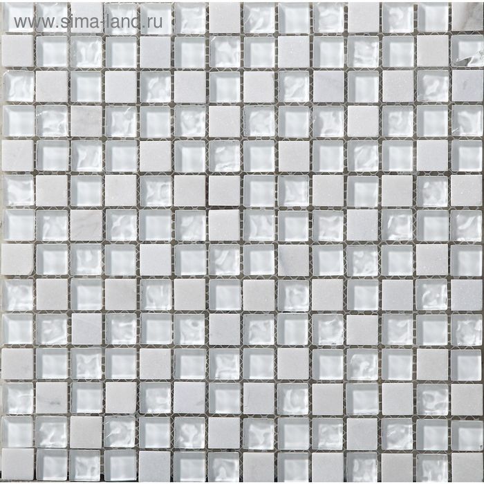 Мозаика стеклянная с камнем Bonaparte, Iceberg 300х300х8 мм - Фото 1