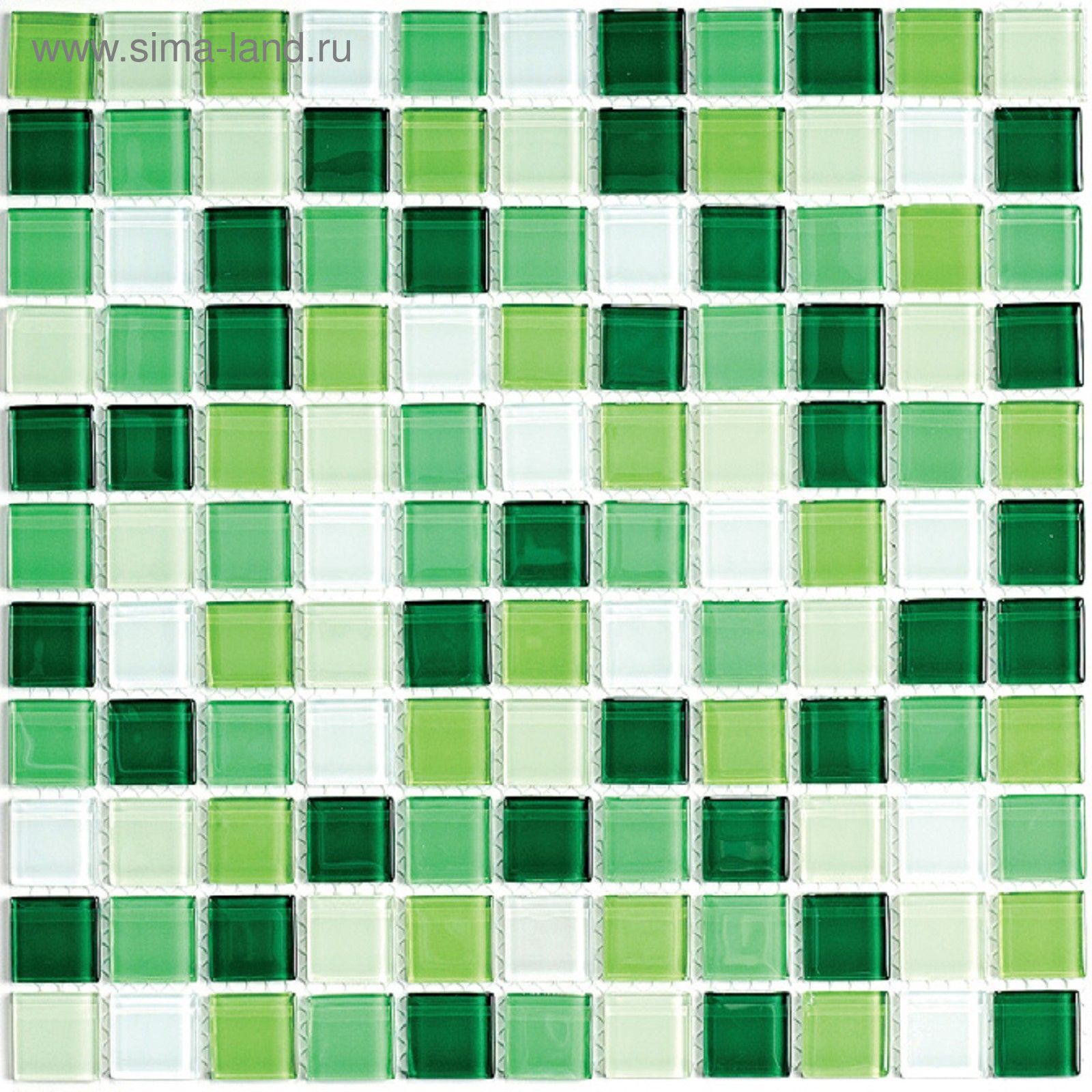 Мозаика вид растяжки Bonaparte, Jump Green №3 300х300х4 мм (2218330 ...