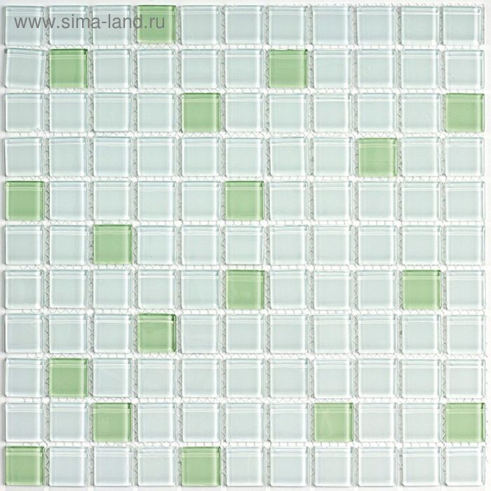 Мозаика вид растяжки Bonaparte, Jump Green №8 light 300х300х4 мм