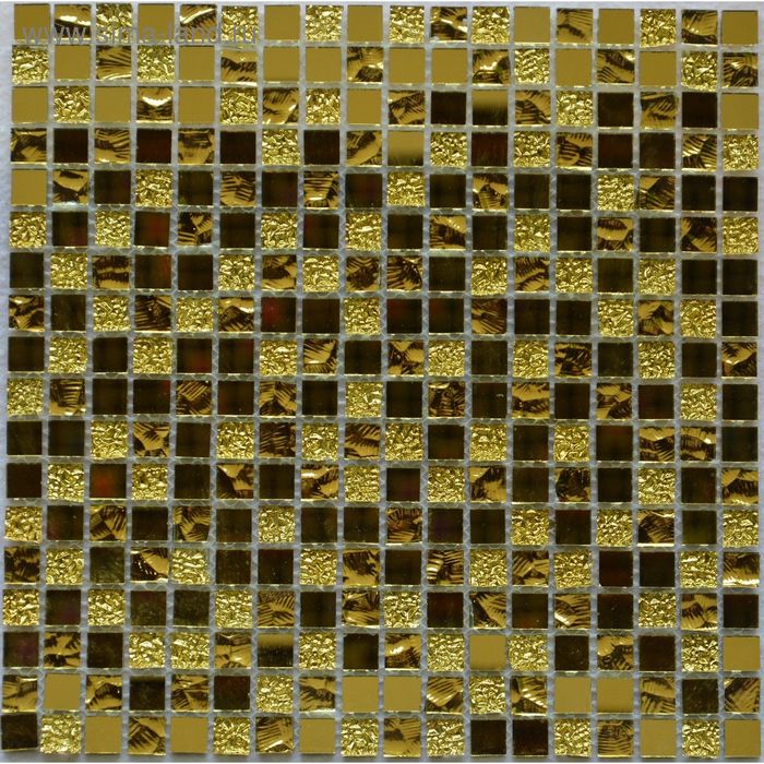 Мозаика стеклянная Bonaparte, Mirror Gold 300х300х4 мм - Фото 1