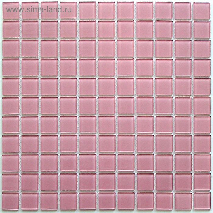 Мозаика стеклянная Bonaparte, Pink glass 300х300х4 мм - Фото 1