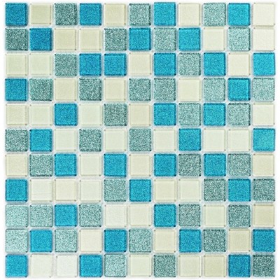 Мозаика стеклянная Bonaparte, Shine Blue 300х300х4 мм