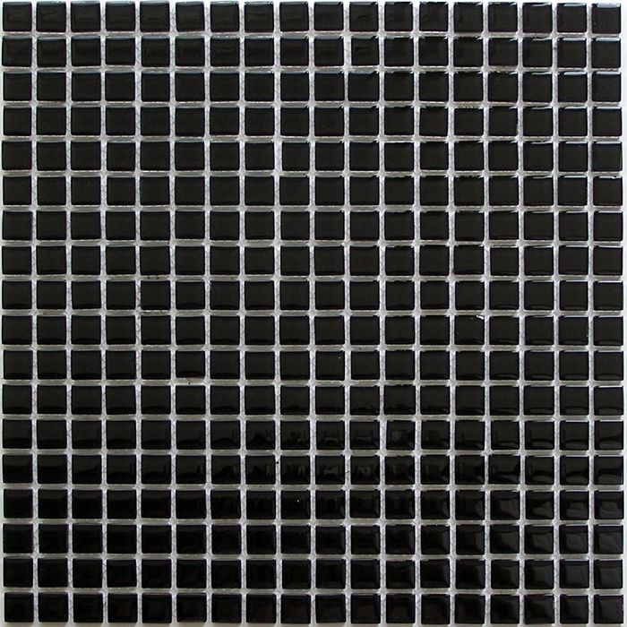 Мозаика стеклянная Bonaparte, Super black 300х300х4 мм